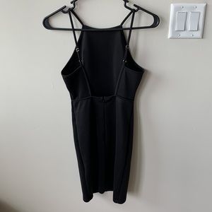 Black backless bodycon dress